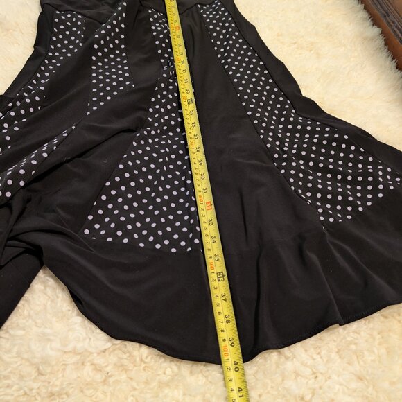 Frank Lyman Sleeveless Polka Dot Midi Party Dress | Black | Size 16 | New Years - Picture 6 of 8